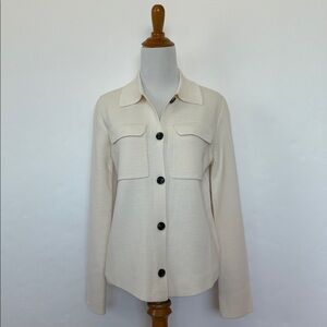 New Banana Republic Merino Wool Collared Cardigan Sweater